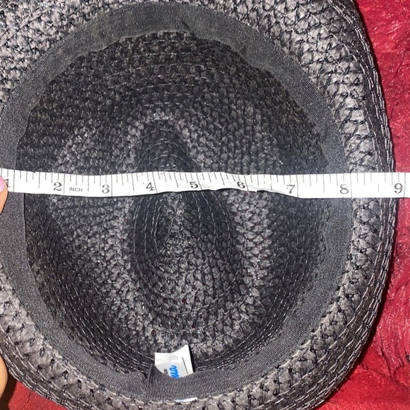 La  Vien Rose black straw Sunhat - Picture 8 of 9